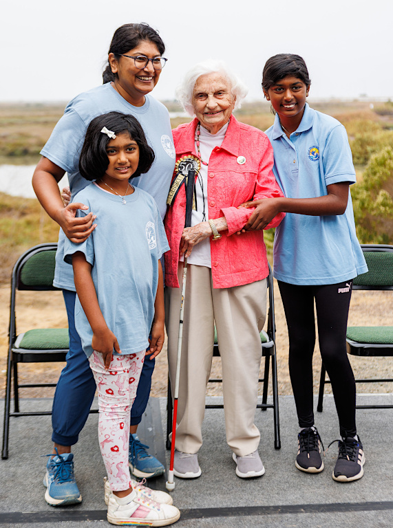 Riya, Isha, and Deepti with CCCR Founder and Refuge Icon, Florence LaRiviere on October 8, 2022. Photo courtesy: TSNPhotos