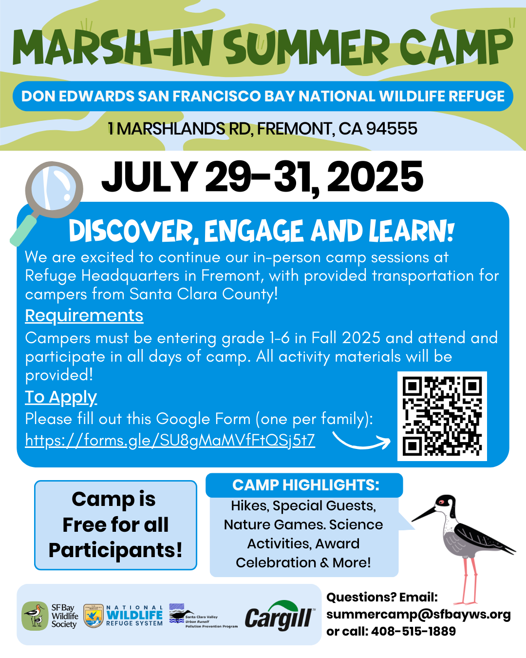 Flyer for summer camp