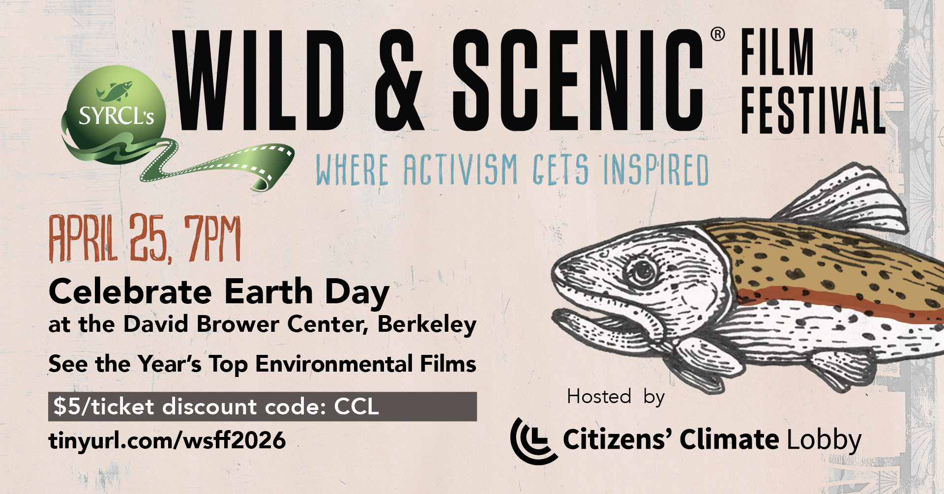 Flyer for Wild & Scenic Film Festival