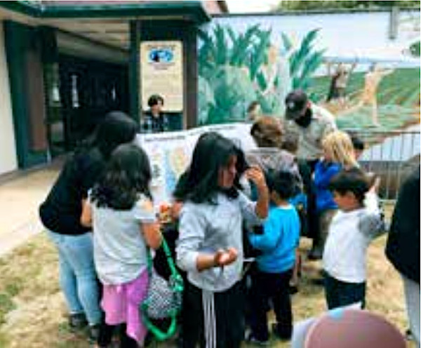 Miguel Marquez with Salinas youth.