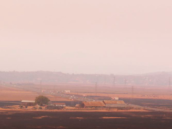 By October 11, 2017 the 37 Fire had consumed 222 acres of the San Pablo Bay NWR land on Sears Point Unit and only a few wisps of smoke remained. Credit Don Brubaker, U.S FWS.