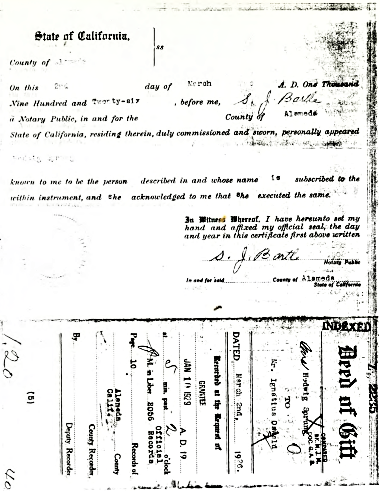 Ignatius Oswald - Deed of Gift